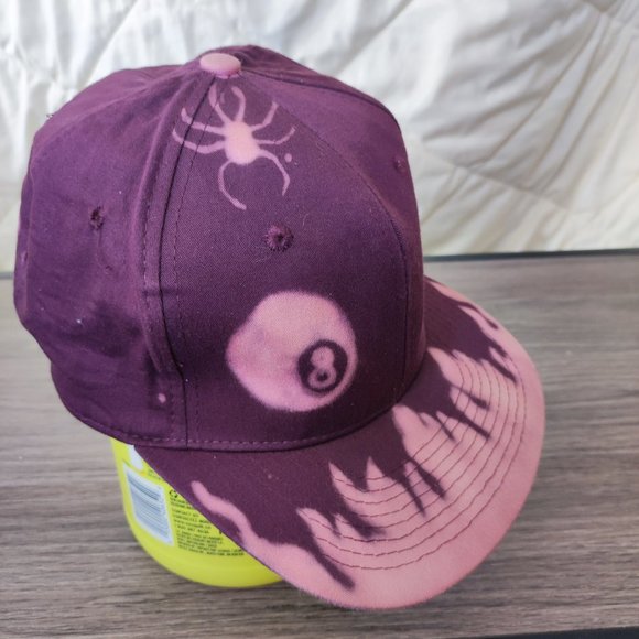 Burgundy bleached design cap / hat youth boy's flex-fit - Picture 5 of 7